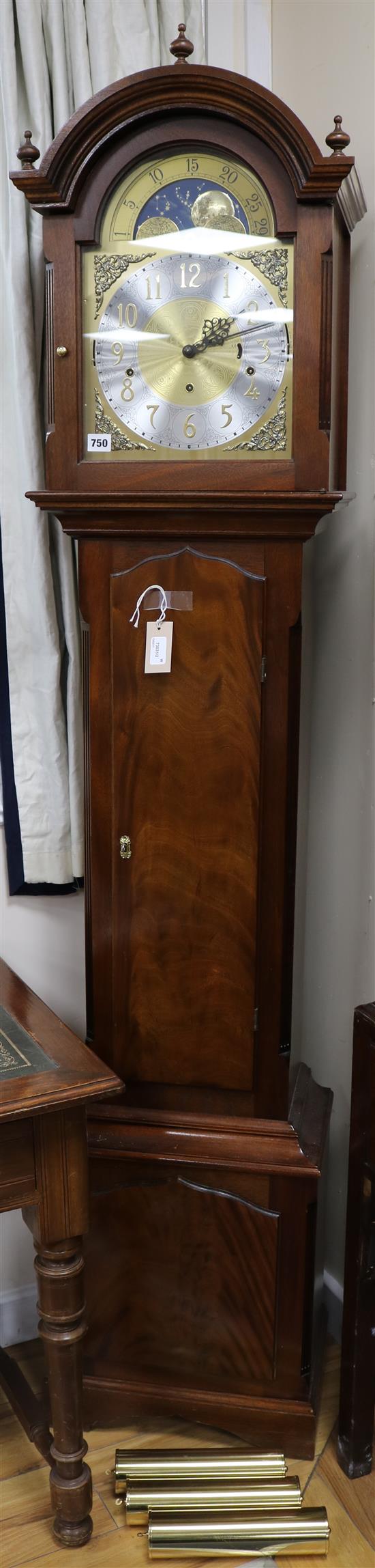 A mahogany longcase clock H.198cm